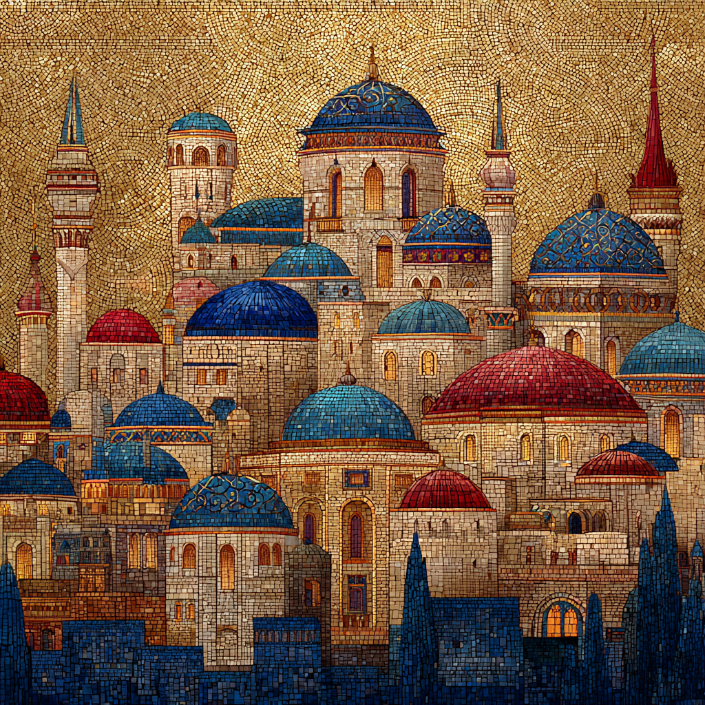 Byzantine landscape 1 — AI generated image for website use, optimized for SEO
