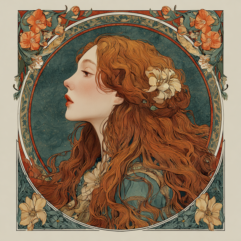 Art Nouveau portrait 1 example