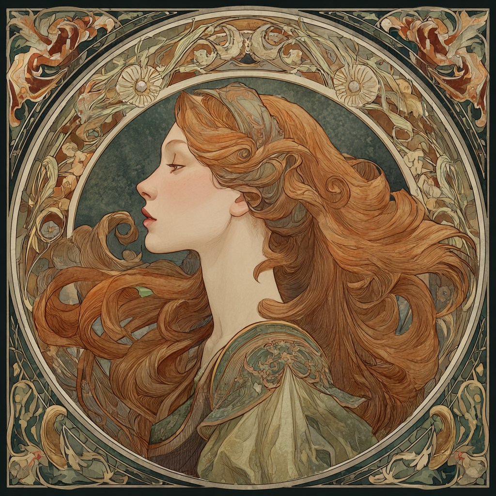 Art Nouveau portrait 2 example