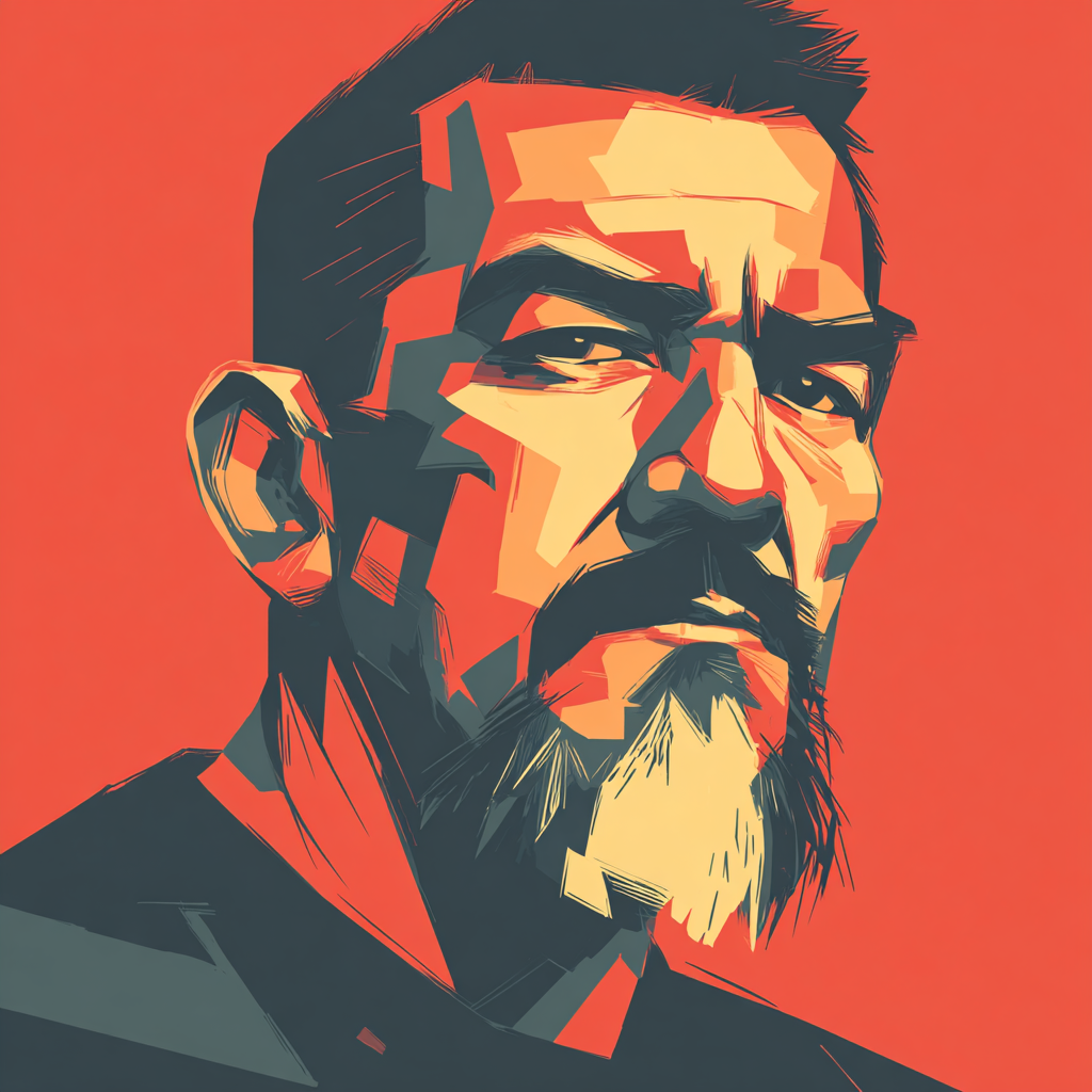 Flat Design portrait 2 example