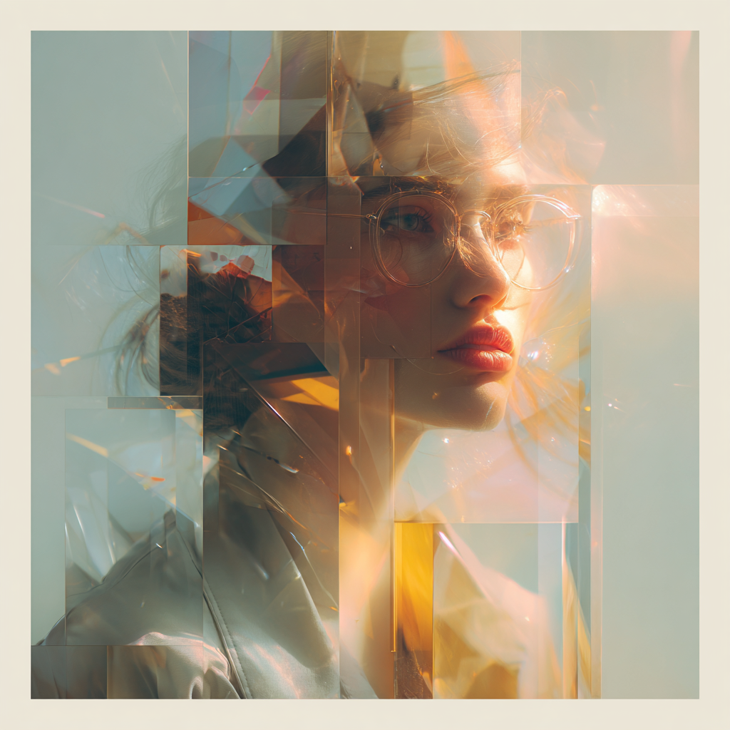 Glassmorphism portrait 1 example