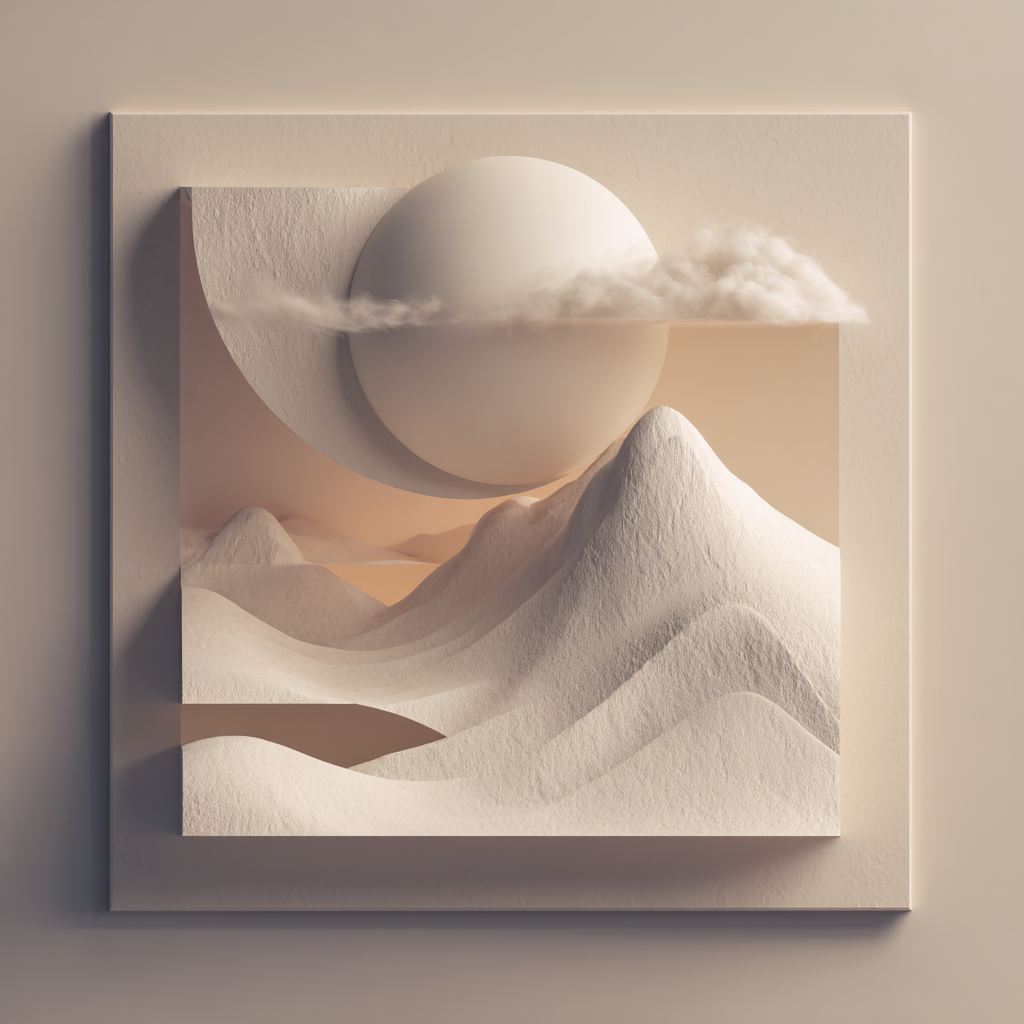 Neumorphism landscape 1 example