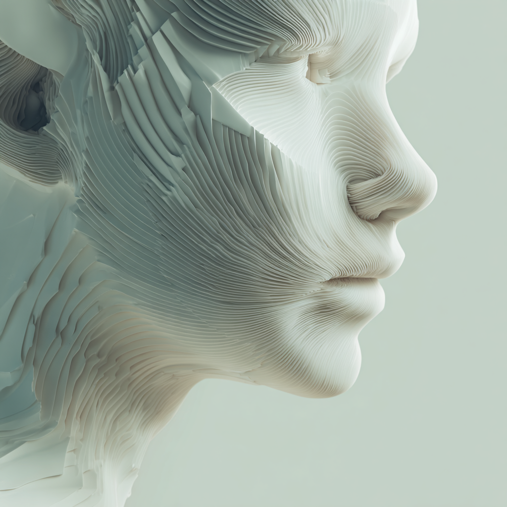 Neumorphism portrait 1 example