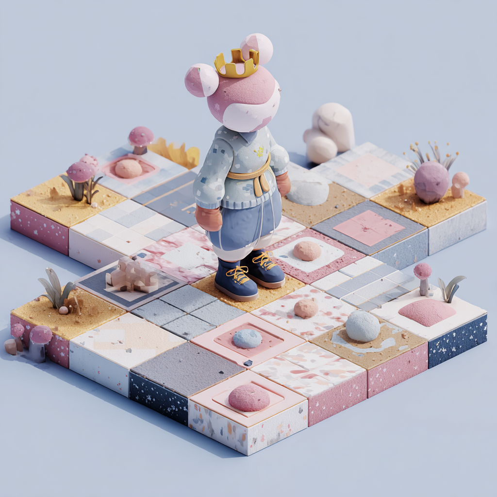 Isometric 3D portrait 2 example