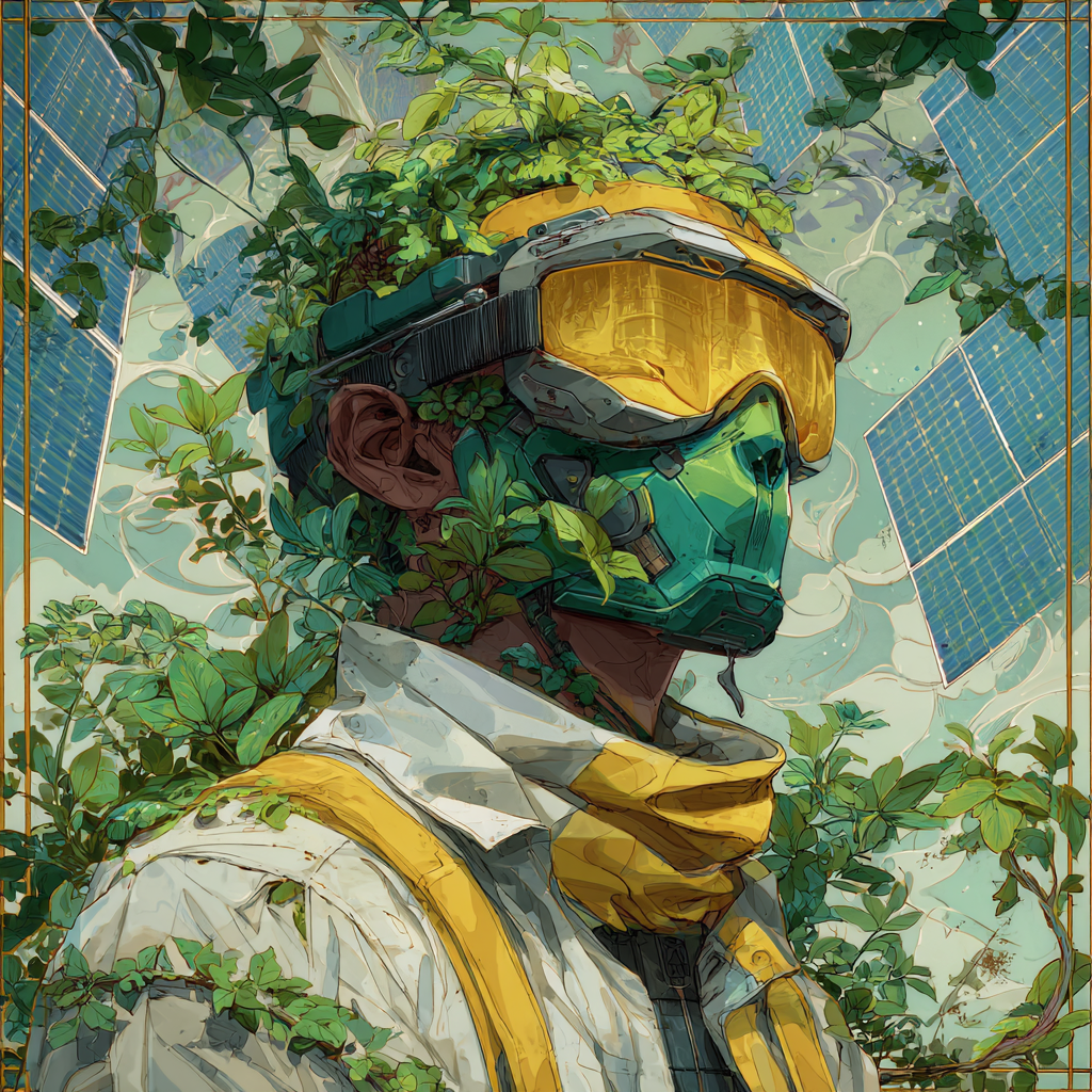 Solarpunk portrait 1 example