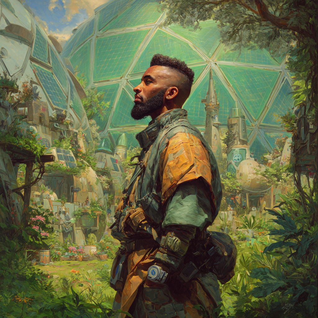 Solarpunk portrait 2 example